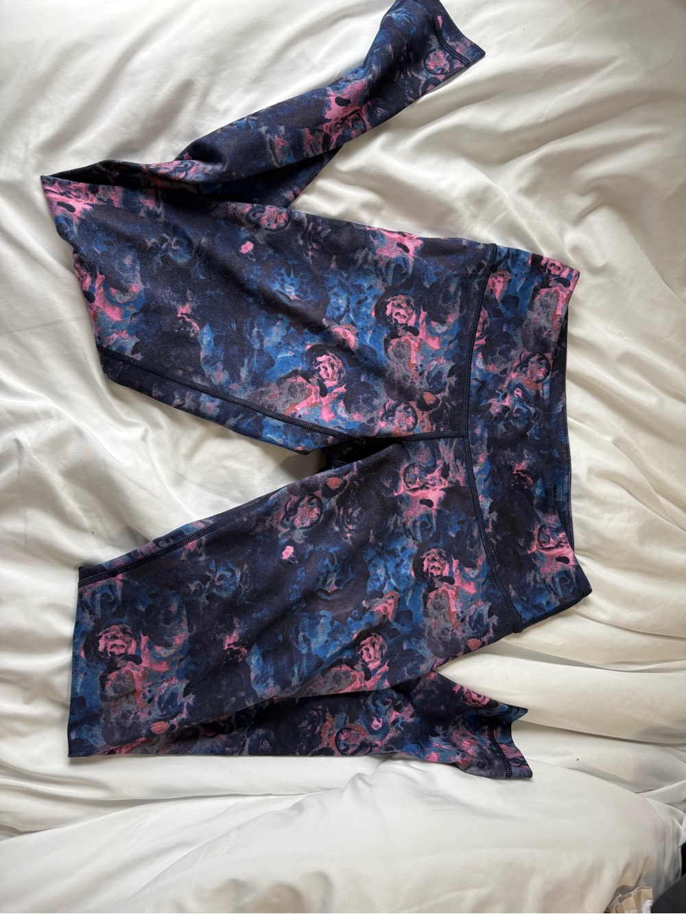 lululemon athletica Floral Print Leggings in Navy, Pink & Blue